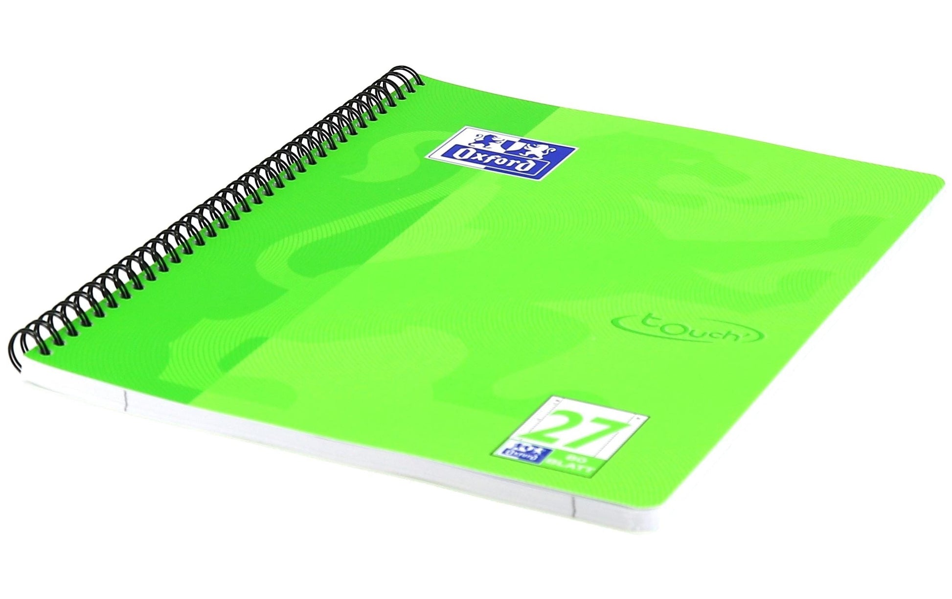 Oxford Collegeblock, Karton, 80 Blatt, 4-fach gelocht, perforiert, 90 g/m² – grasgrün, für SCRIBZEE App