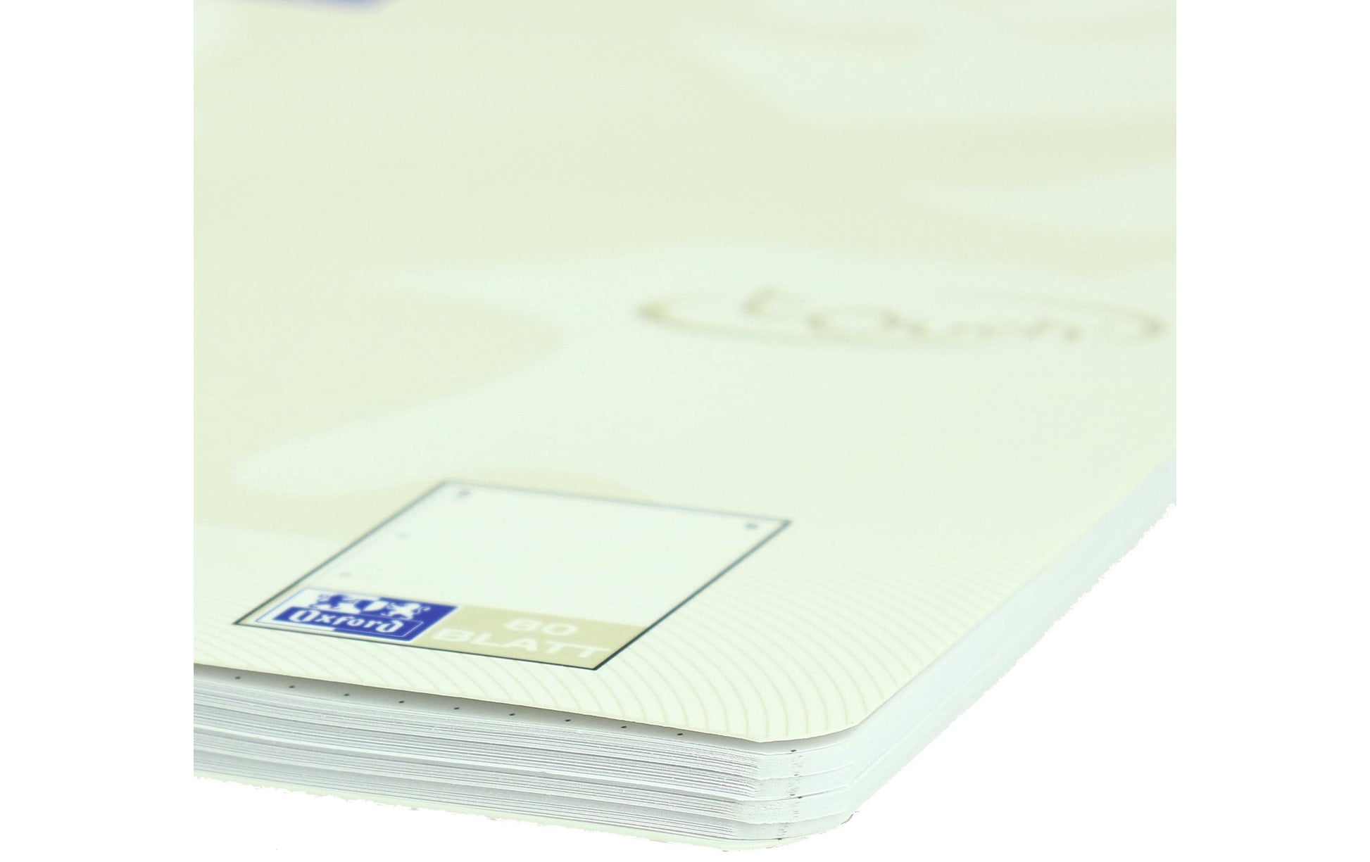 Oxford Collegeblock, Karton, 80 Blatt, 4-fach gelocht, perforiert, 90 g/m² – Sand, für SCRIBZEE App