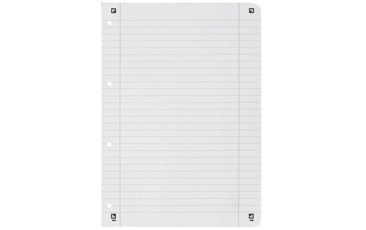 Oxford Collegeblock, Karton, 80 Blatt, 4-fach gelocht, perforiert, 90 g/m² – Aqua, für SCRIBZEE App