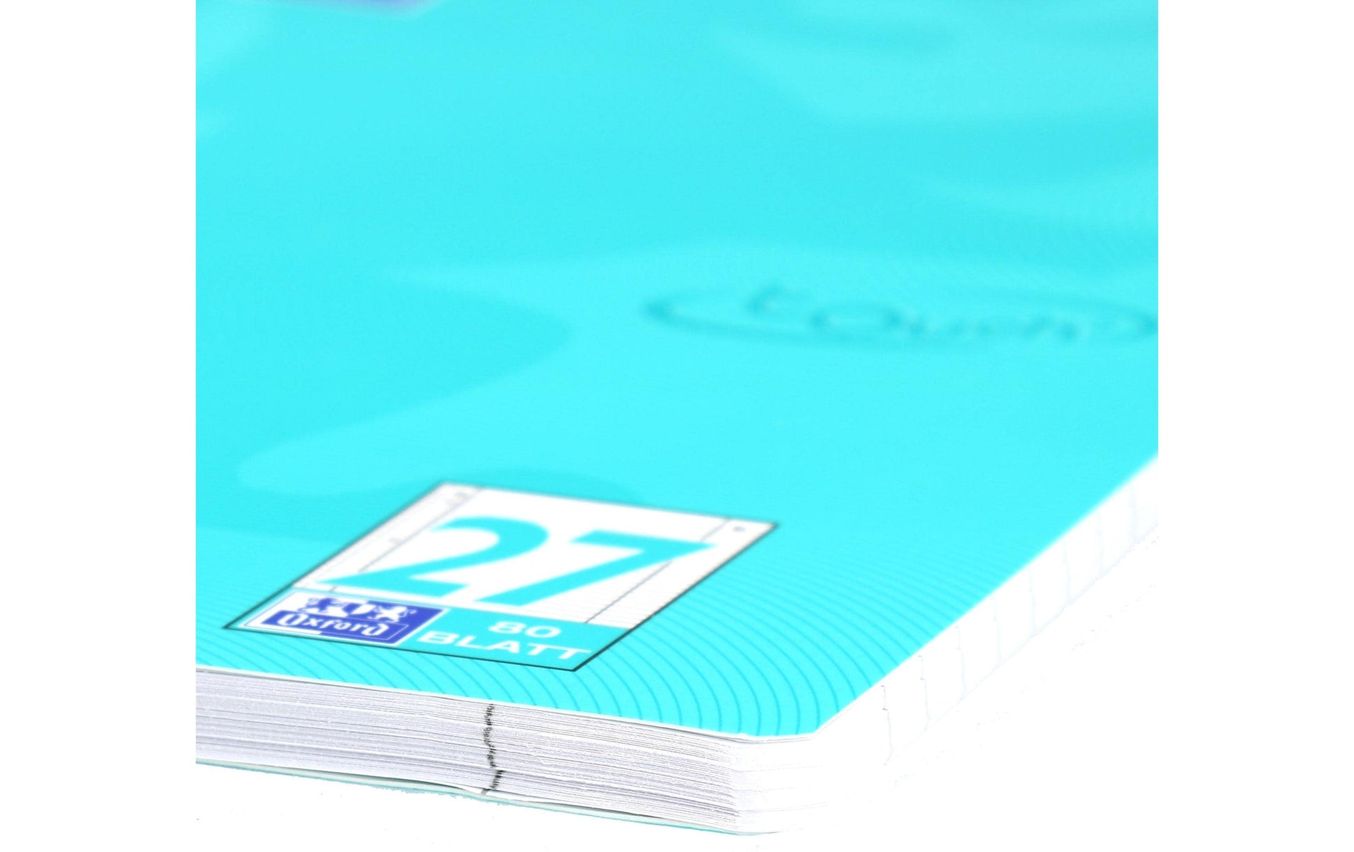 Oxford Collegeblock, Karton, 80 Blatt, 4-fach gelocht, perforiert, 90 g/m² – Aqua, für SCRIBZEE App