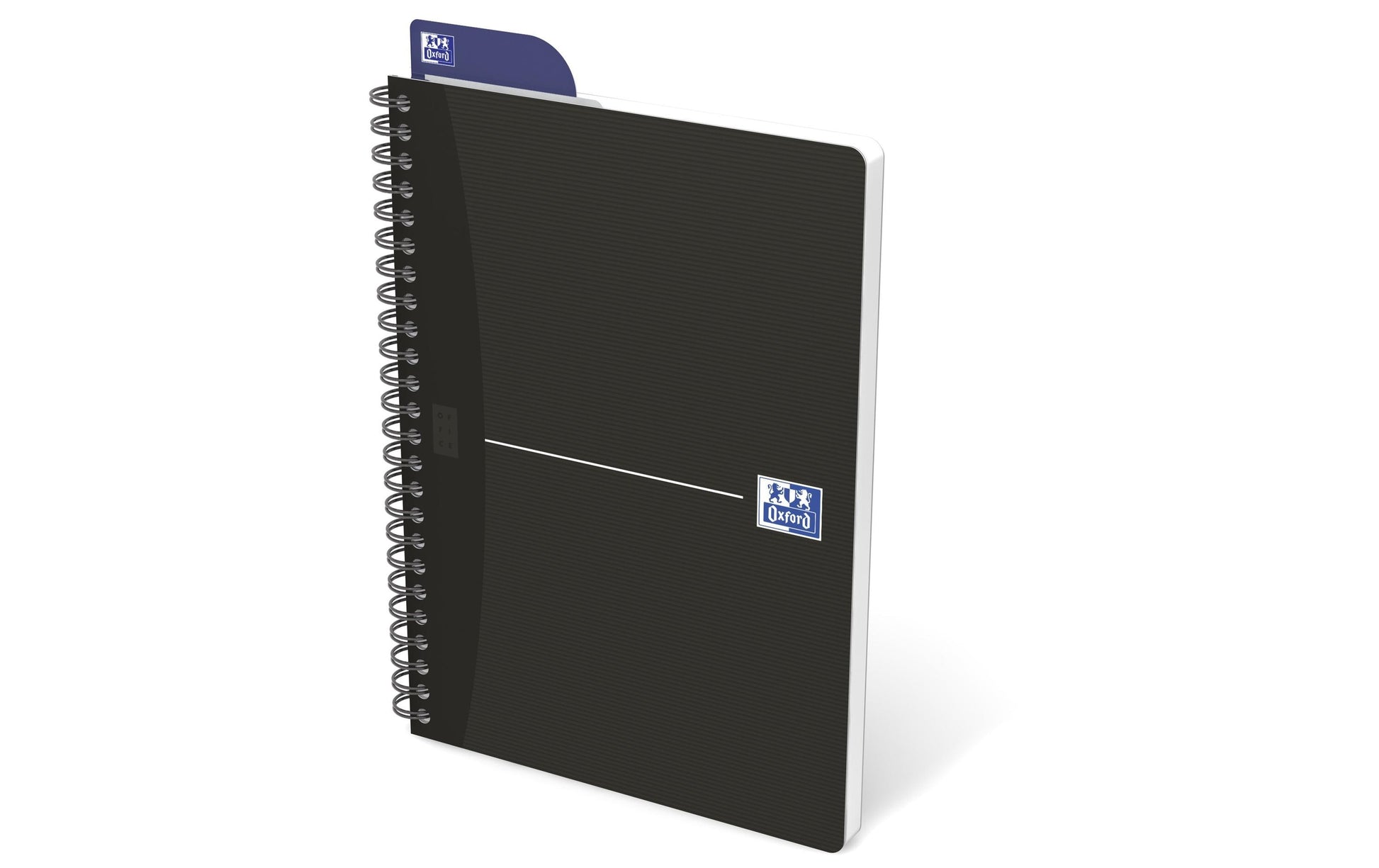 Oxford Collegeblock Essentials A5, liniert, Doppelspiralbindung, 90 Blatt, 90 g/m² – schwarz