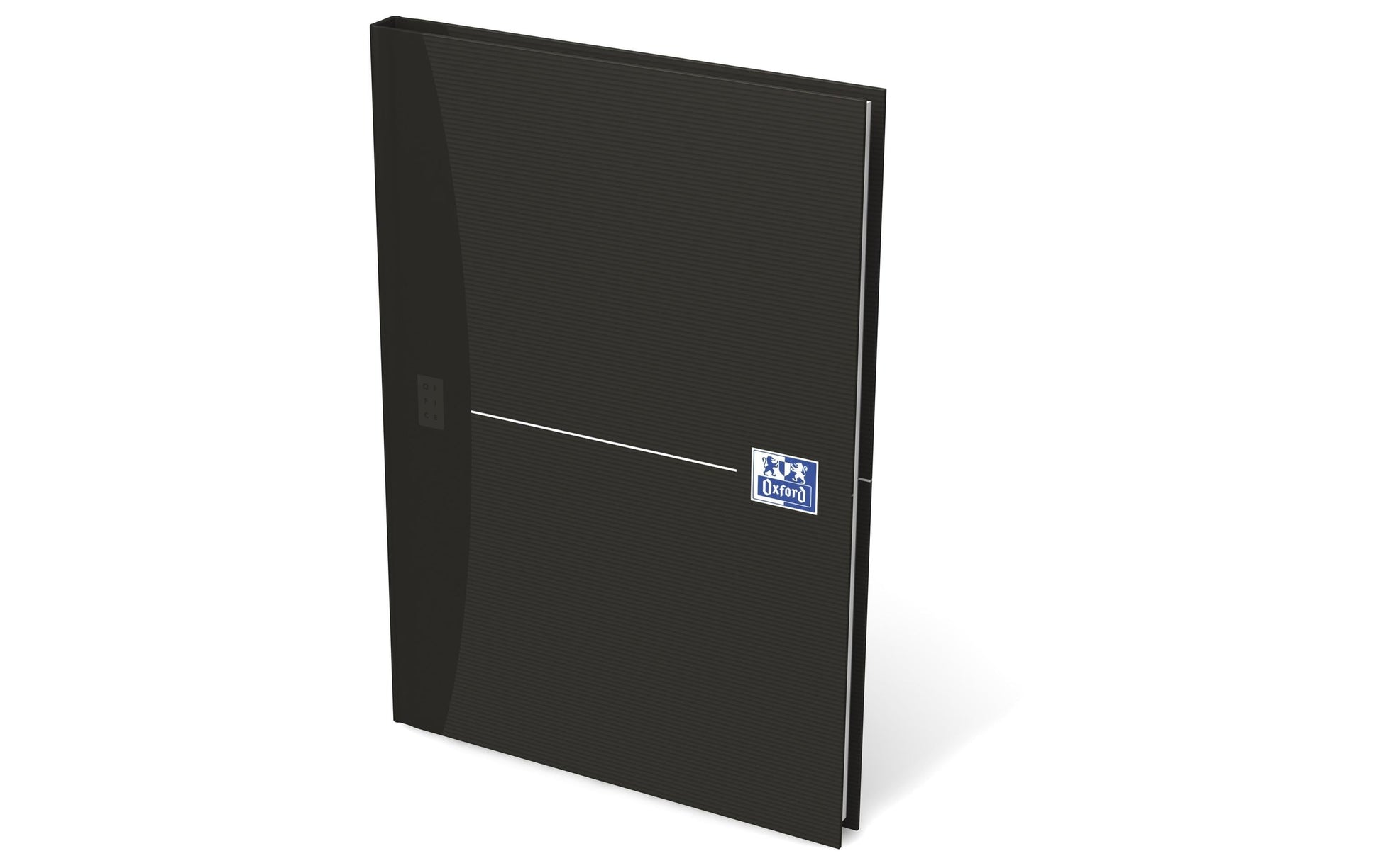 Oxford Notizbuch A5, kariert, Fadenheftung, Karton, 192 Seiten, 90 g/m² – schwarz