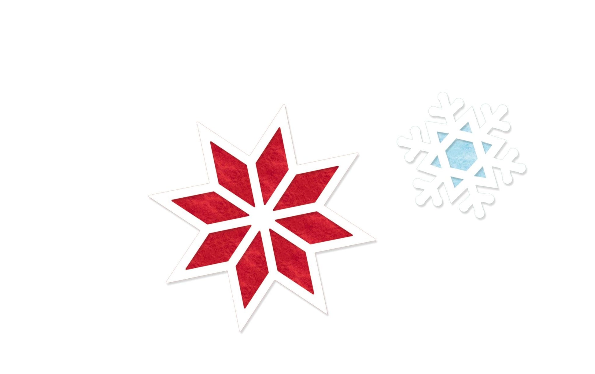 URSUS Dekorations-Bastelset Winter – 8 Blätter Kunstpapier 300 g/m² – Blau, Grün, Rot, Weiss