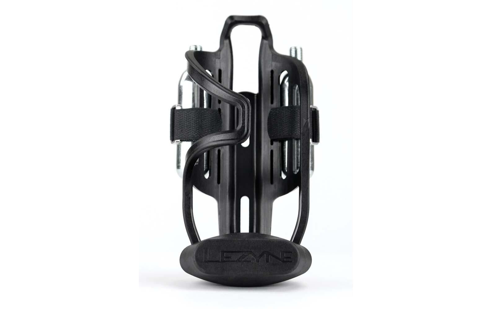Lezyne Seitenständer – wetterfest, mit Tasche – für Trekking-/Citybike – schwarz, Graphit Composite