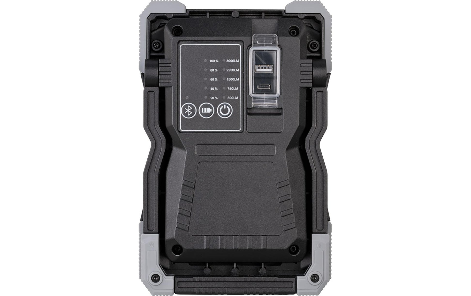 Brennenstuhl Arbeitsstrahler – Akkubetrieb – Bluetooth – mit Lautsprecher, dimmbar – Schwarz – Metall