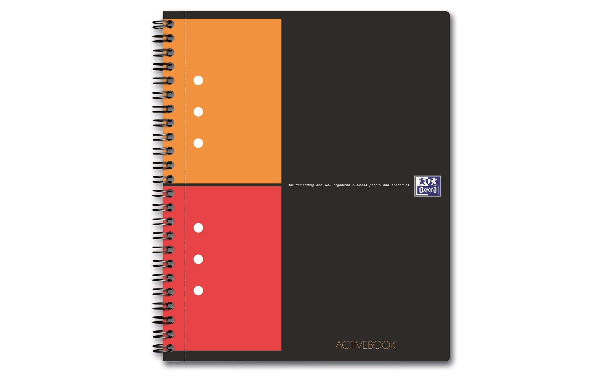 Oxford Collegeblock, Spiralbindung, 80 Blatt, 10-fach gelocht, perforiert, 80 g/m² – Grau, für SCRIBZEE App