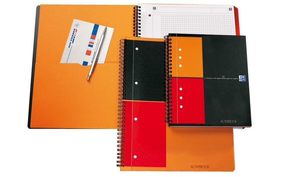 Oxford Collegeblock, Spiralbindung, 80 Blatt, 10-fach gelocht, perforiert, 80 g/m² – Grau, für SCRIBZEE App