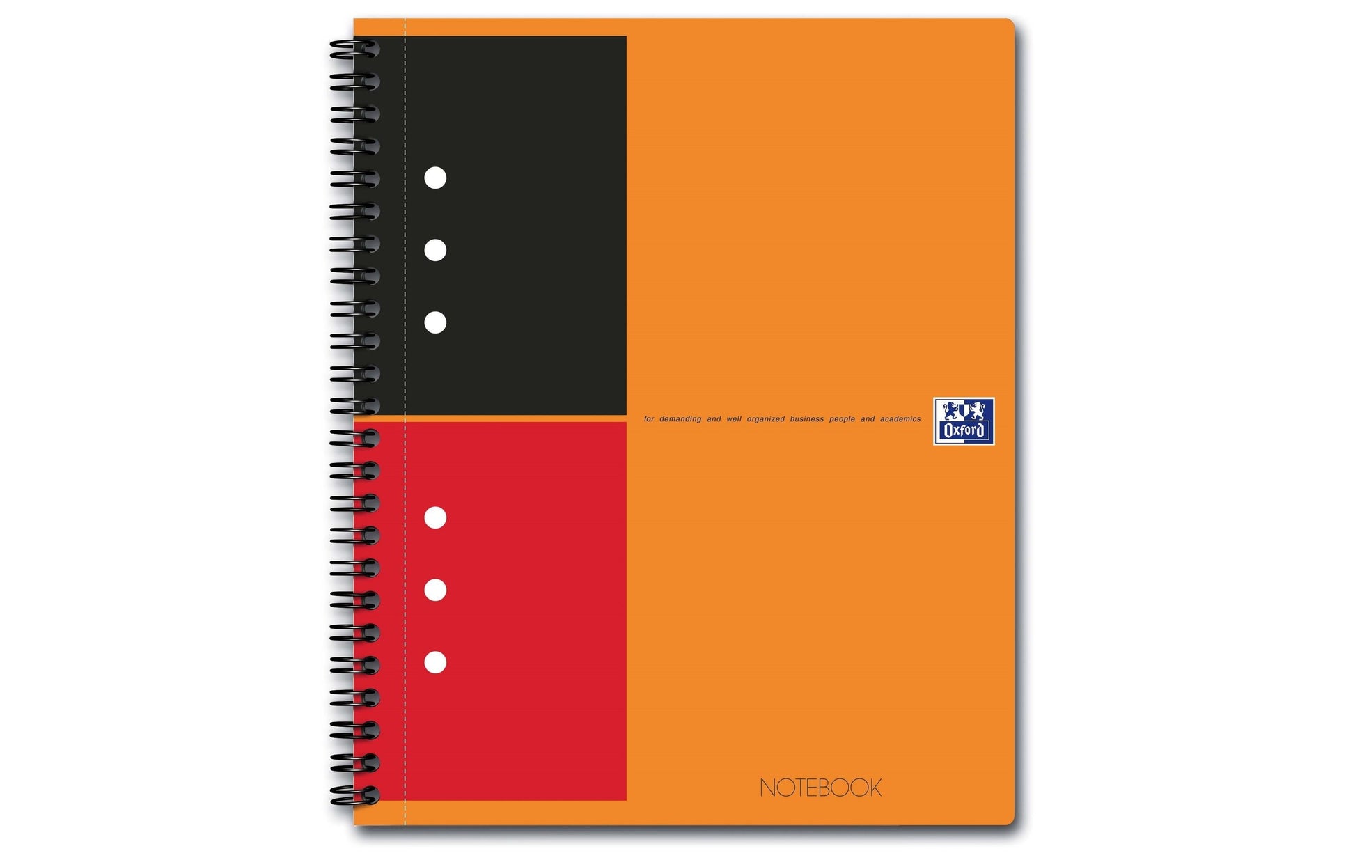 Oxford Spiralbuch, liniert, Spiralbindung, 160 Seiten, mikroperforiert, 80 g/m² – Orange, für SCRIBZEE App