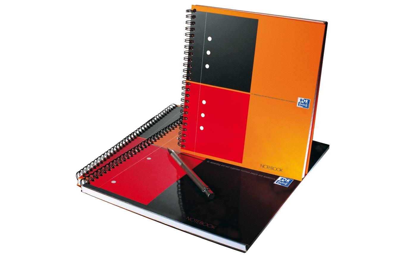 Oxford Spiralbuch, liniert, Spiralbindung, 160 Seiten, mikroperforiert, 80 g/m² – Orange, für SCRIBZEE App