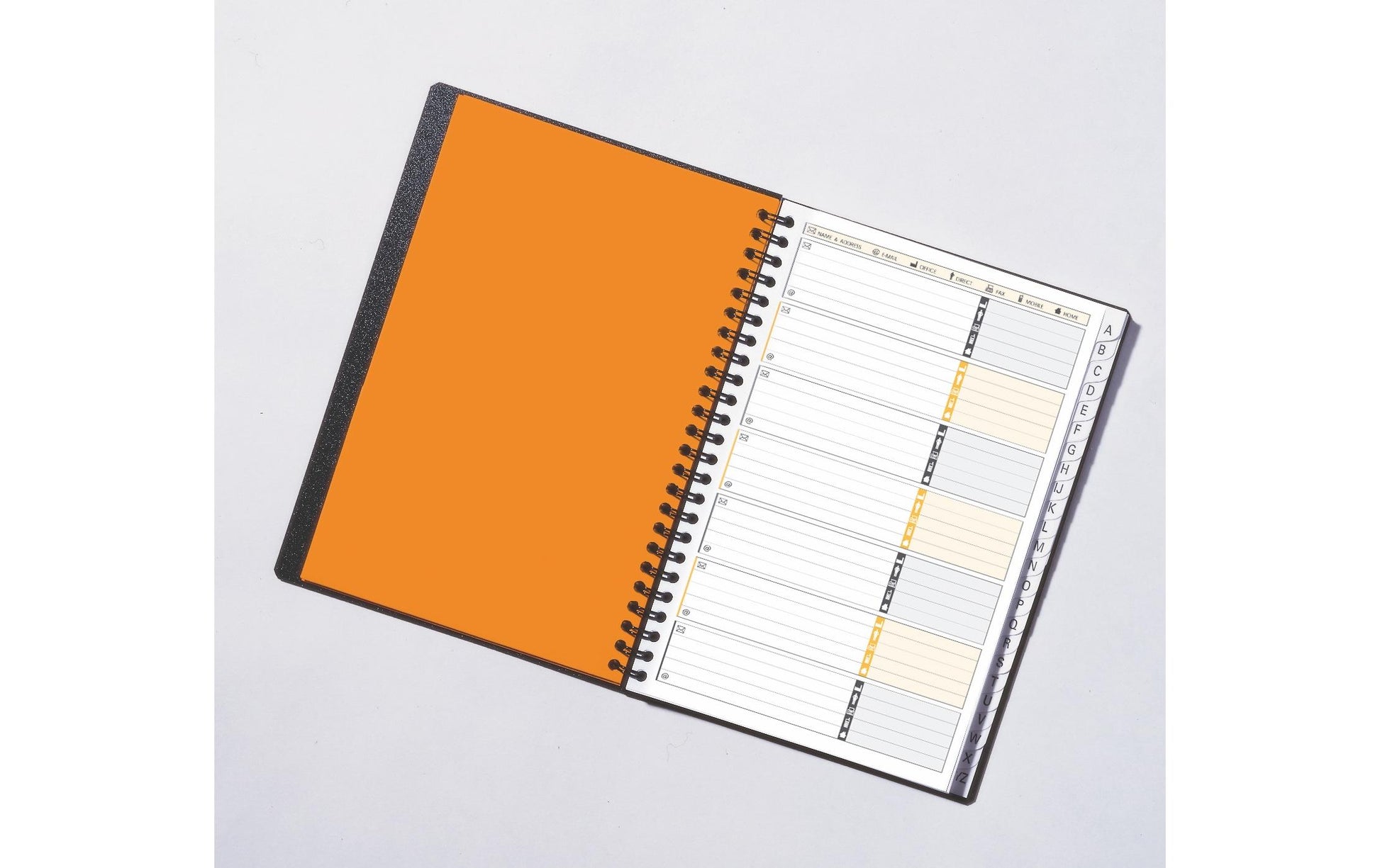 Oxford Adressbuch A5, Spiralbindung, Softcover, 72 Seiten, 80 g/m² – Grau