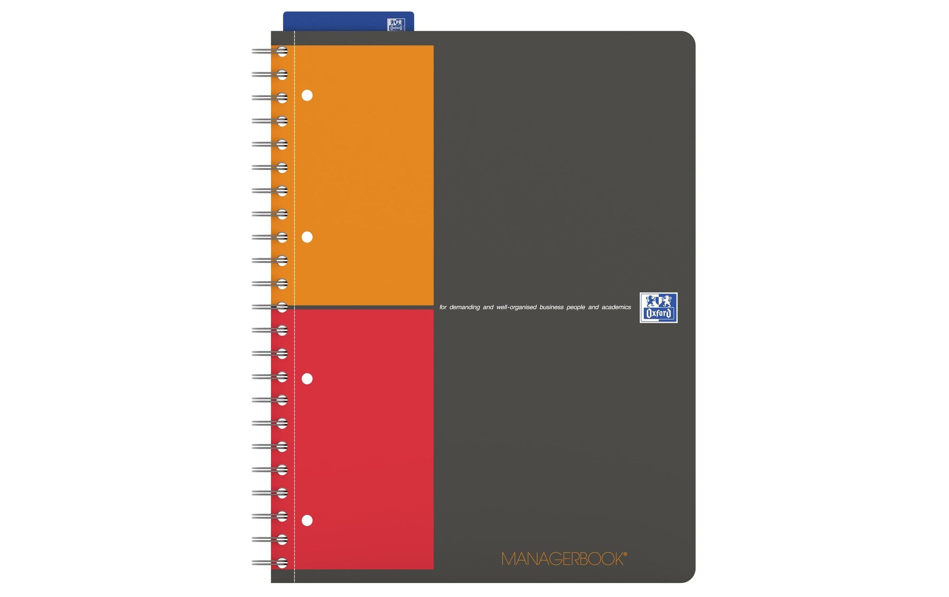 Oxford Collegeblock, 80 Blatt, 4-fach gelocht, perforiert, 80 g/m² – Schwarz, für SCRIBZEE App