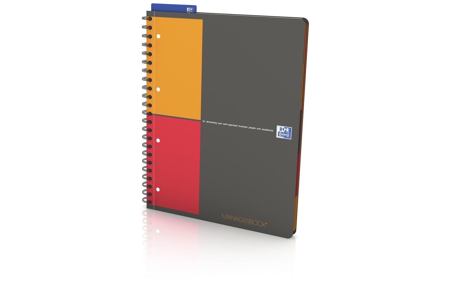 Oxford Collegeblock, 80 Blatt, 4-fach gelocht, perforiert, 80 g/m² – Schwarz, für SCRIBZEE App