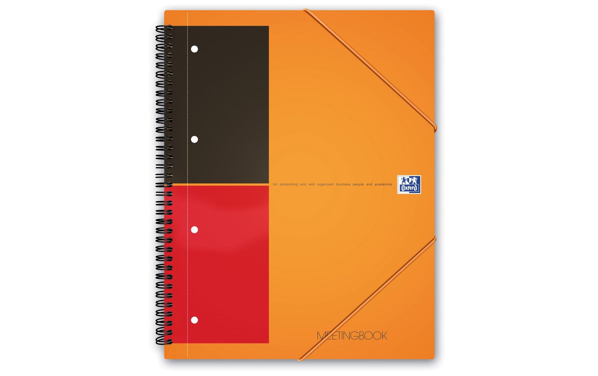 Oxford Collegeblock, Spiralbindung, 80 Blatt, 4-fach gelocht, perforiert, 80 g/m² – Orange, für SCRIBZEE App