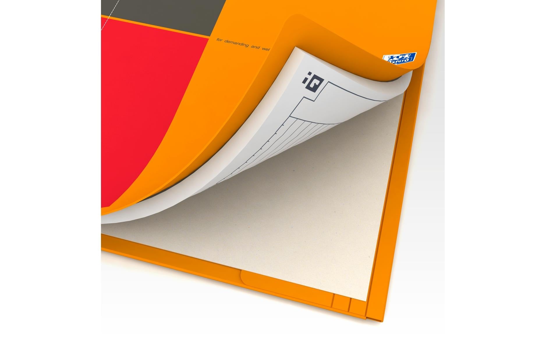 Oxford Collegeblock, Spiralbindung, 80 Blatt, 4-fach gelocht, perforiert, 80 g/m² – Orange, für SCRIBZEE App