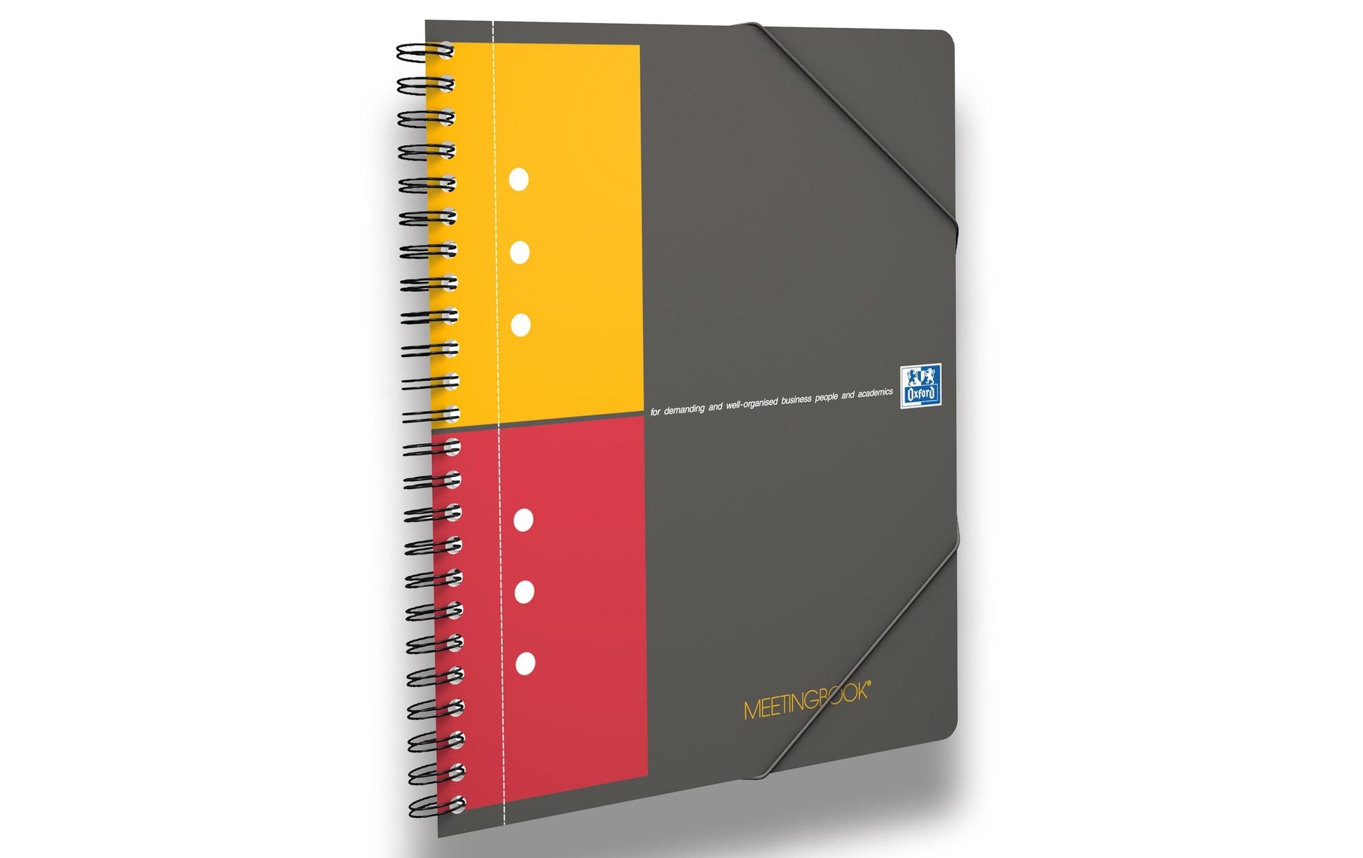 Oxford Collegeblock, Spiralbindung, 80 Blatt, 10-fach gelocht, perforiert, 80 g/m² – Grau, für SCRIBZEE App