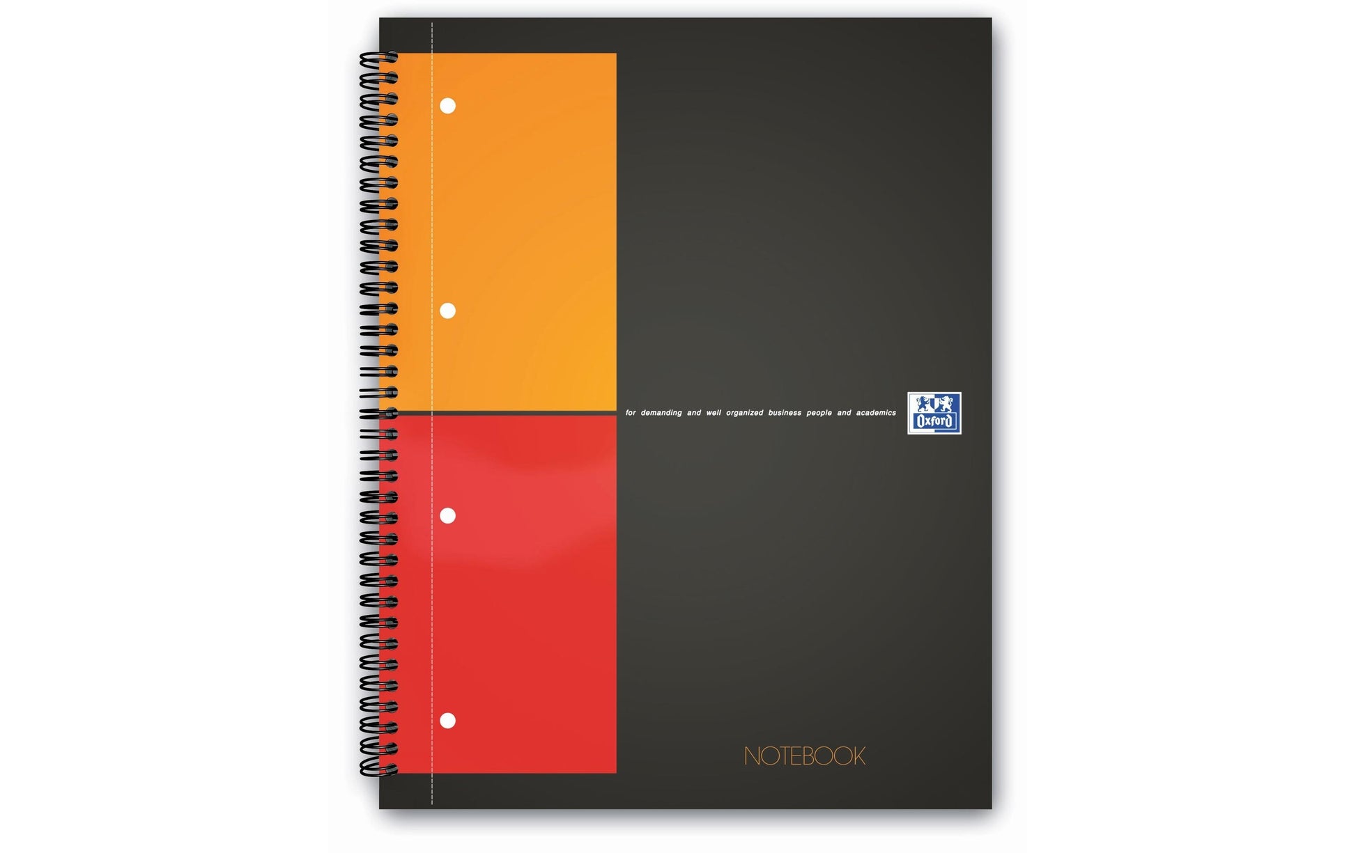 Oxford Collegeblock, Karton, 80 Blatt, 4-fach gelocht, perforiert, 80 g/m² – Grau, für SCRIBZEE App