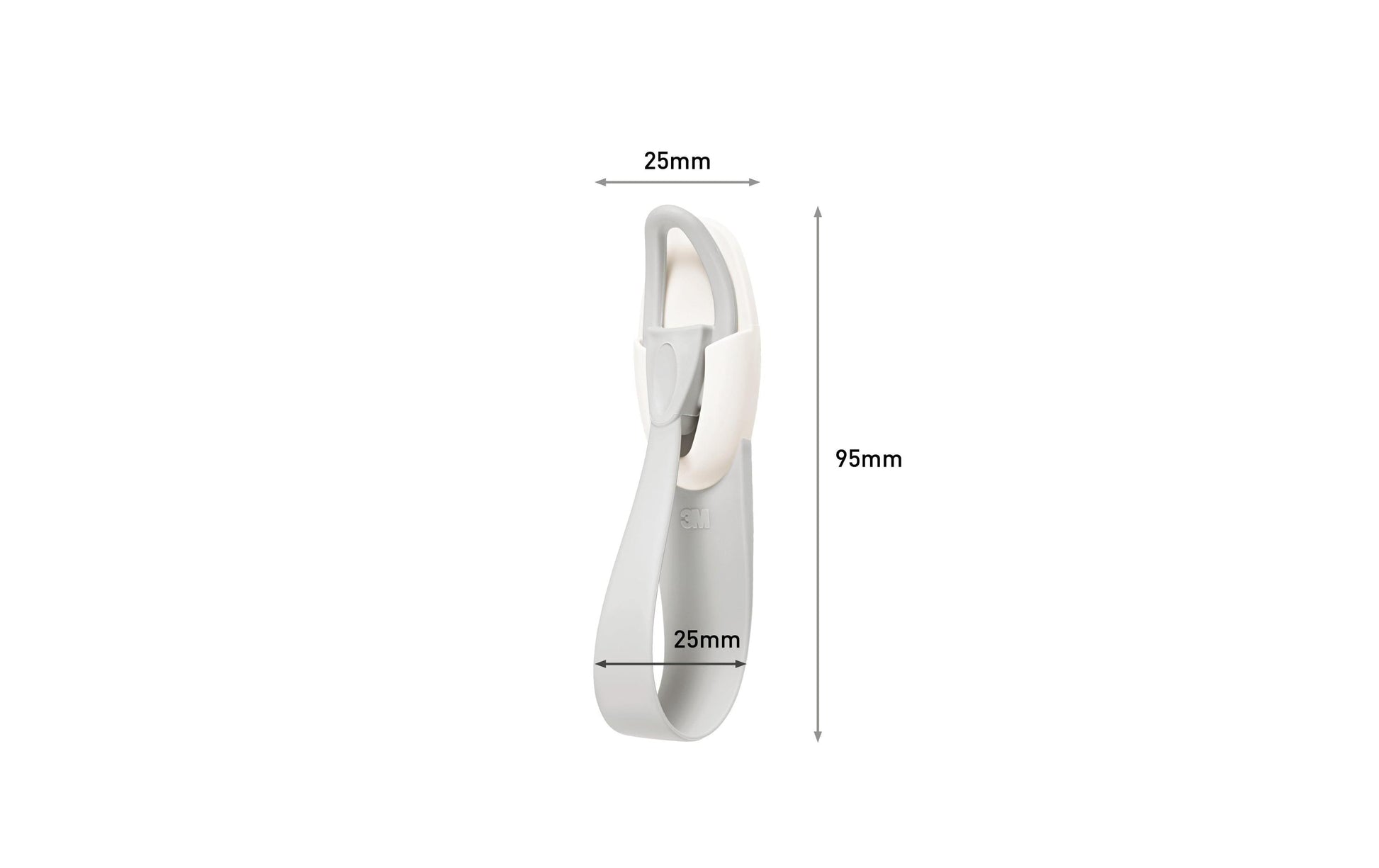 3M Kabelbinder, 50×2 mm, 2 Stk., selbstklebend, Tragkraft 1 kg – weiss