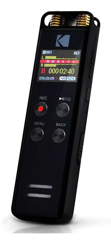 Kodak VRC550 – Digitales Diktiergerät, bis 725 h, 16 GB, USB-C, 3,5 mm