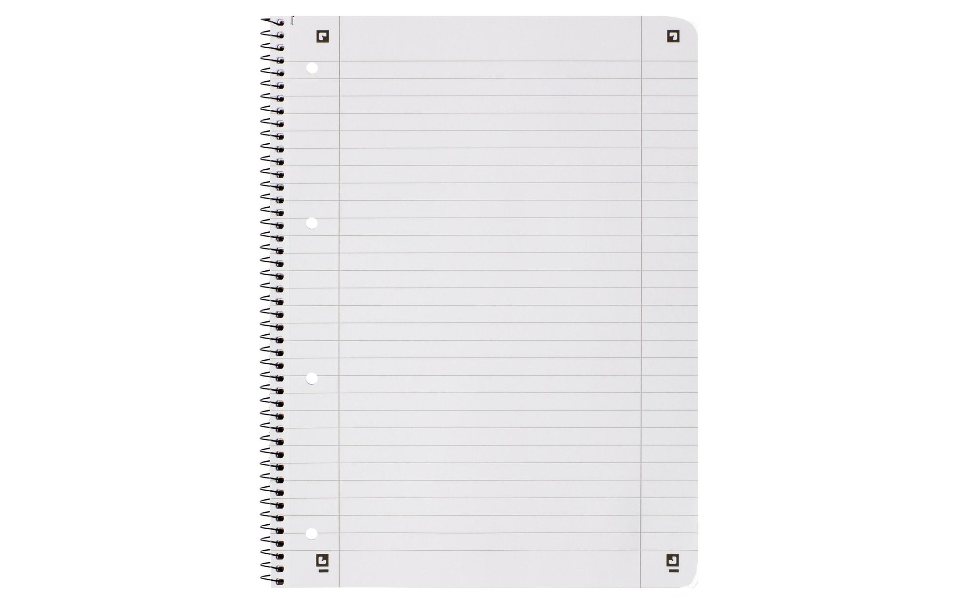 Oxford Collegeblock, liniert, Spiralbindung, Karton, 70 Blatt, perforiert, 4-fach gelocht, 90 g/m² – schwarz
