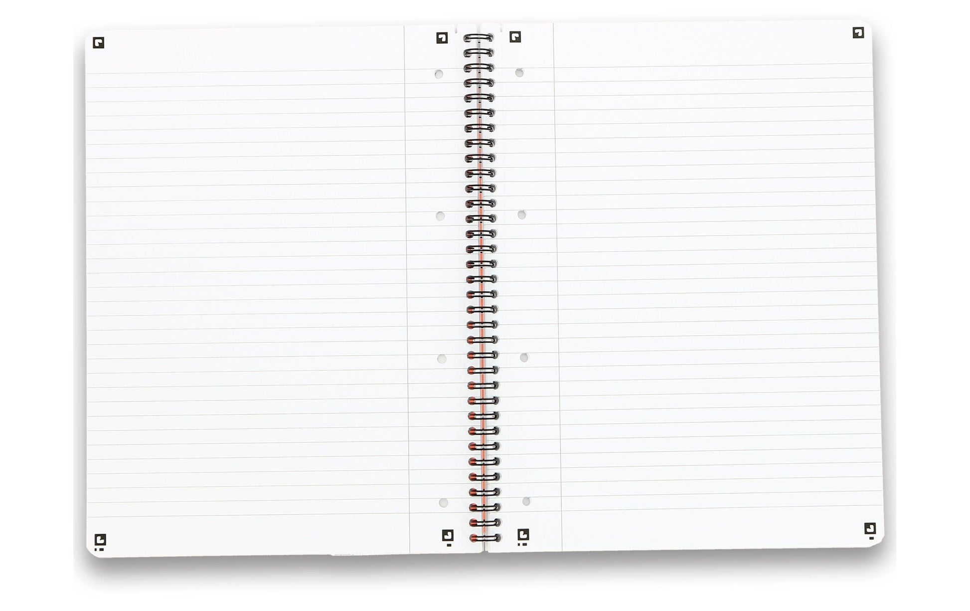 Oxford Collegeblock, liniert, Spiralbindung, Karton, 70 Blatt, perforiert, 4-fach gelocht, 90 g/m² – schwarz