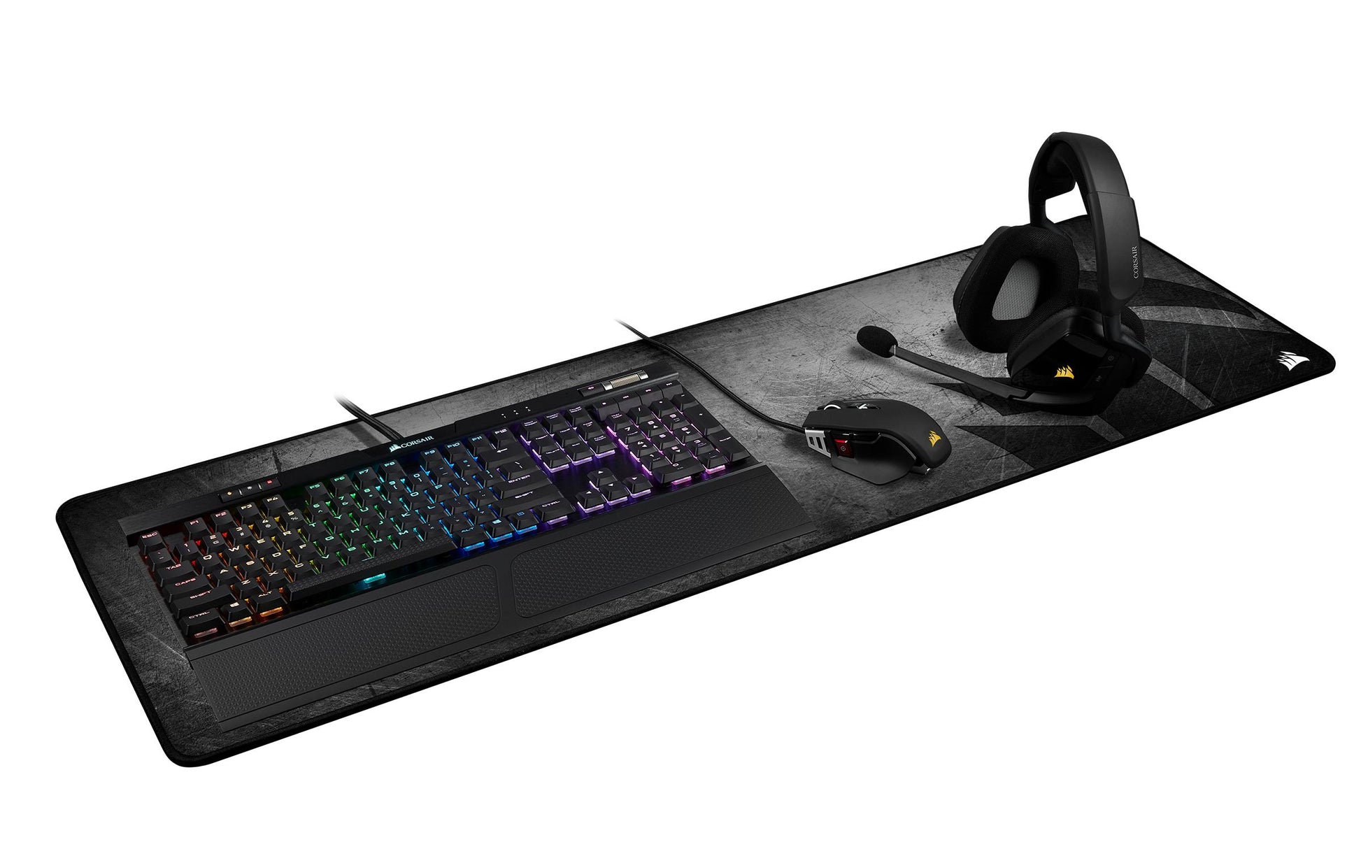 Corsair MM300 PRO Ext Gaming-Mauspad – gestickte Kanten, grau/schwarz
