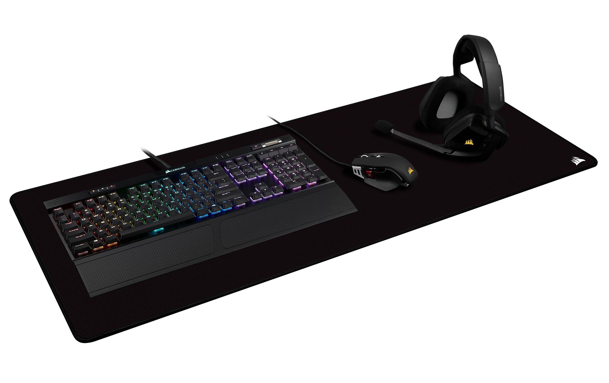 Corsair MM350 PRO Mauspad – Schwarz, Gestickte Kanten, 930 × 400 × 4 mm