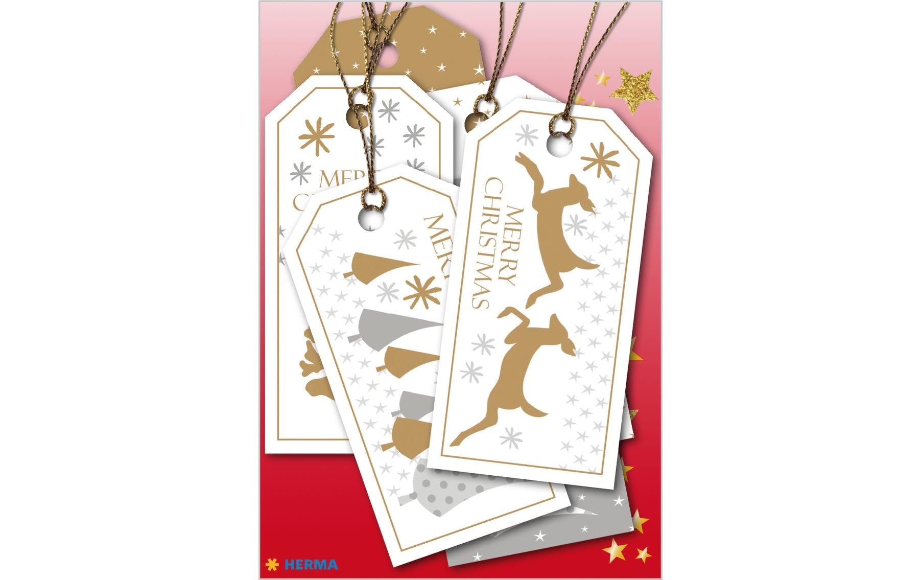 HERMA Geschenkanhänger – Weihnachten – 6 Anhänger – Papier – 40 × 80 mm