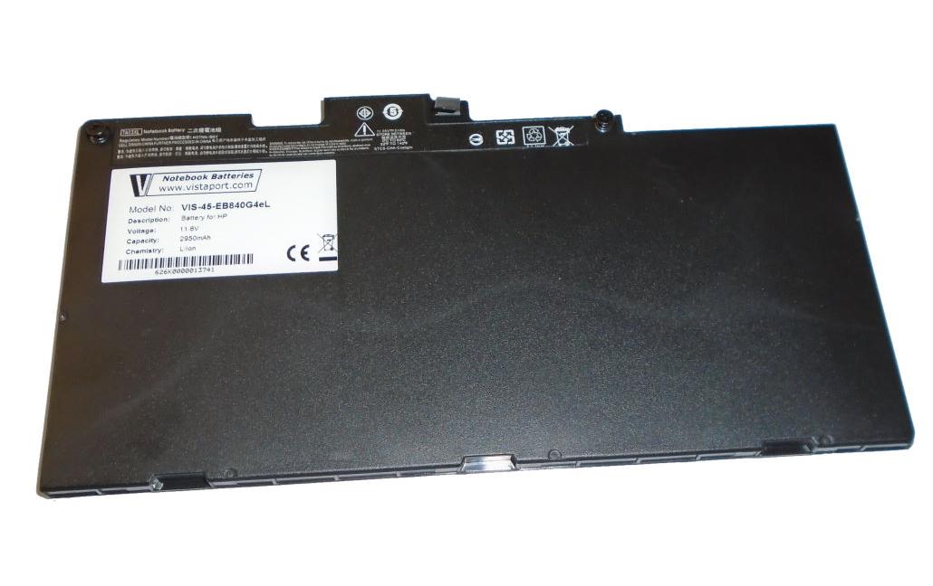 Vistaport Notebook-Akku – für HP EliteBook/ZBook G4 (745/755/840/850/14U/15U), MT43 – 34 Wh, 11,55 V