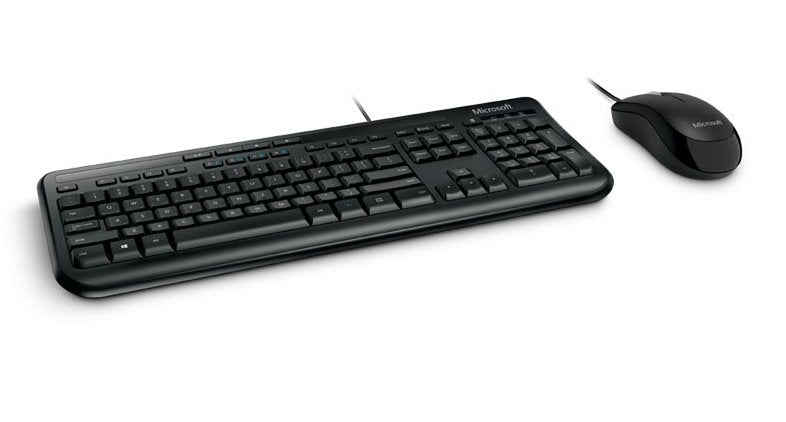 Microsoft Wired Desktop 600 – Tastatur- und Maus-Set – kabelgebunden – USB – QWERTZ (DE) – Schwarz