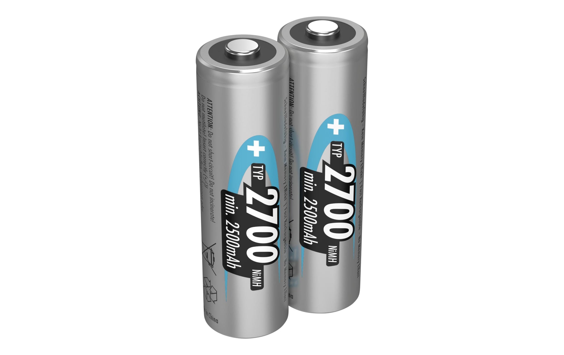 Ansmann AA Akkus, NiMH, 2700 mAh, 1,2 V – 2 Stk.