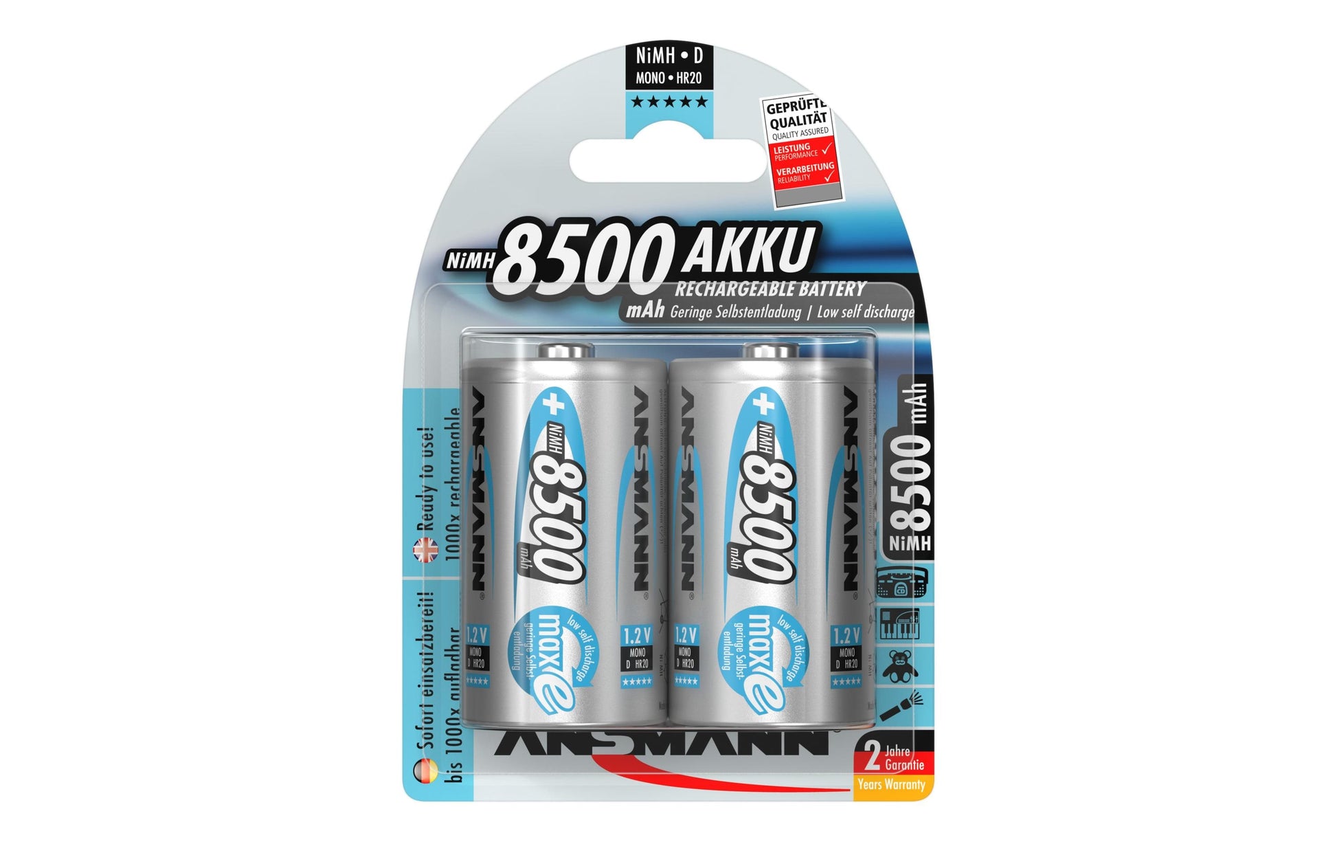 Ansmann Akku 8500 mAh Ni‑MH