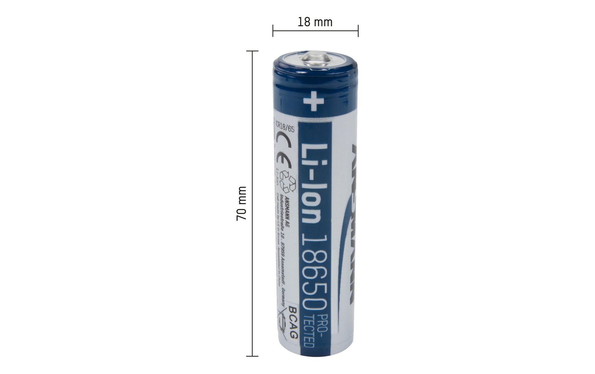 Ansmann 18650 Akku 3,6 V 2600 mAh 9,36 Wh Li-Ion