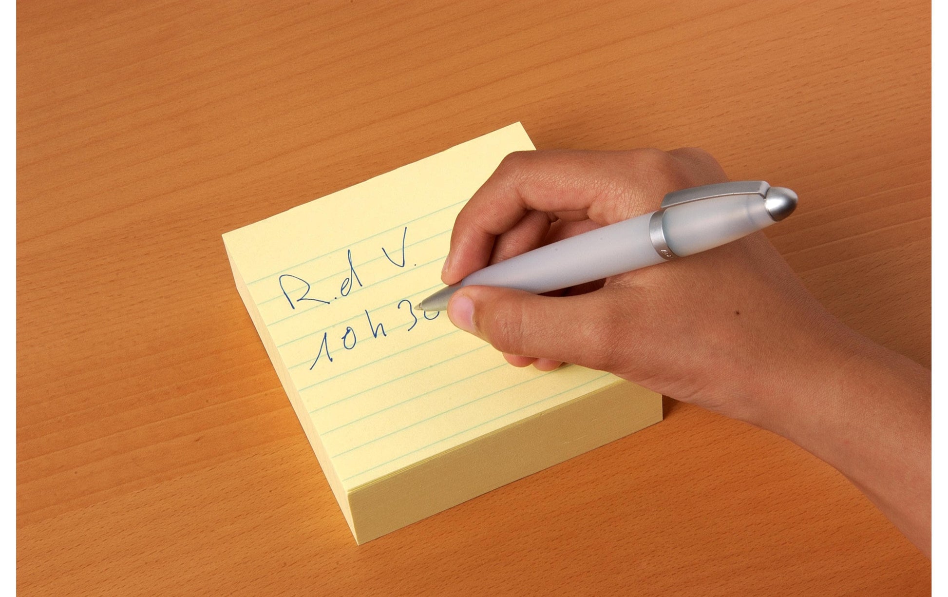 Post-it Haftnotizen – 101,6 × 101,6 mm – gelb, liniert, 300 Blatt/Block, 1er-Pack