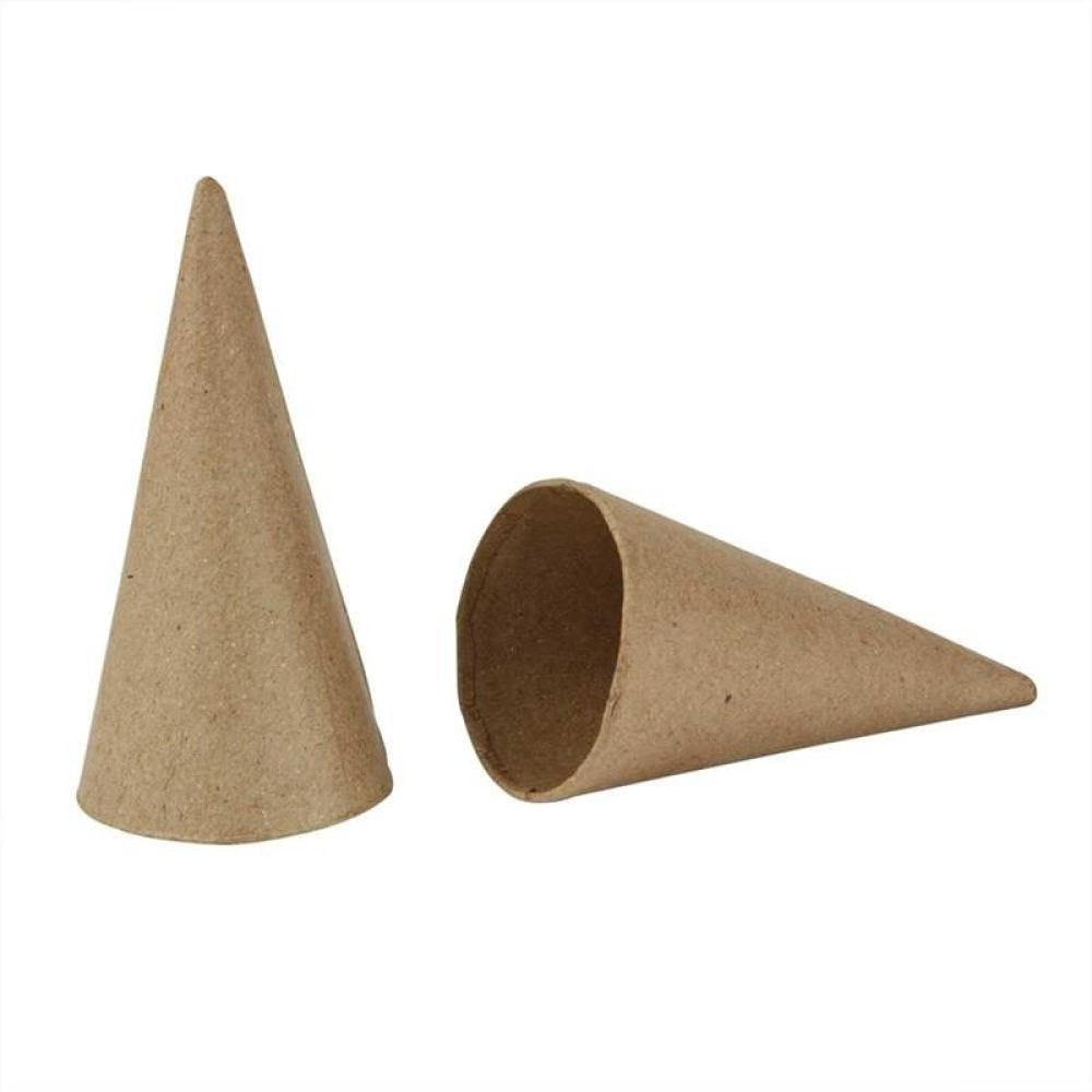 Creativ Company Kegel, Karton, braun, Ø 5 cm × 10 cm, 10 Stk.