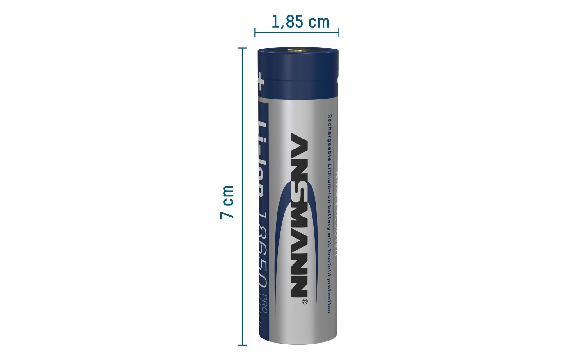 Ansmann 18650 Akku 3,6 V 3400 mAh 12,24 Wh Li-Ion – für Geräte