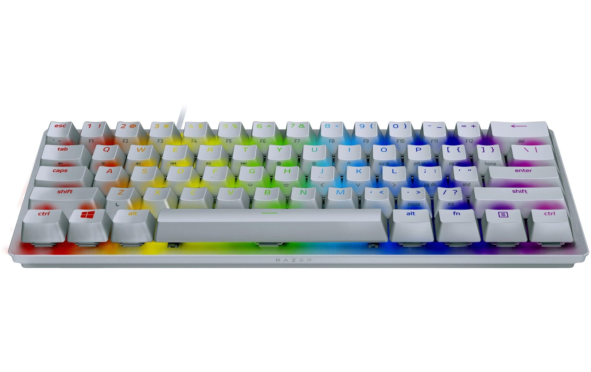 Razer Huntsman Mini Mercury – Tastatur, kabelgebunden (USB-A), US-Layout (EN), mechanisch (Razer Red)