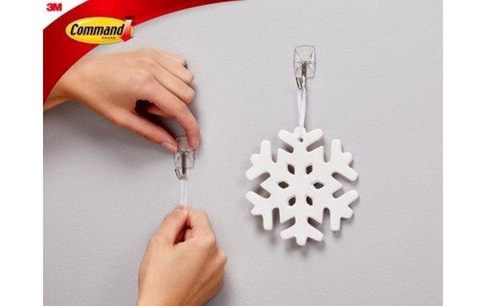 3M 17067CLR Haken – Kunststoff – Transparent (– 0,225 kg) – 19 × 41,4 mm – 7 Stück