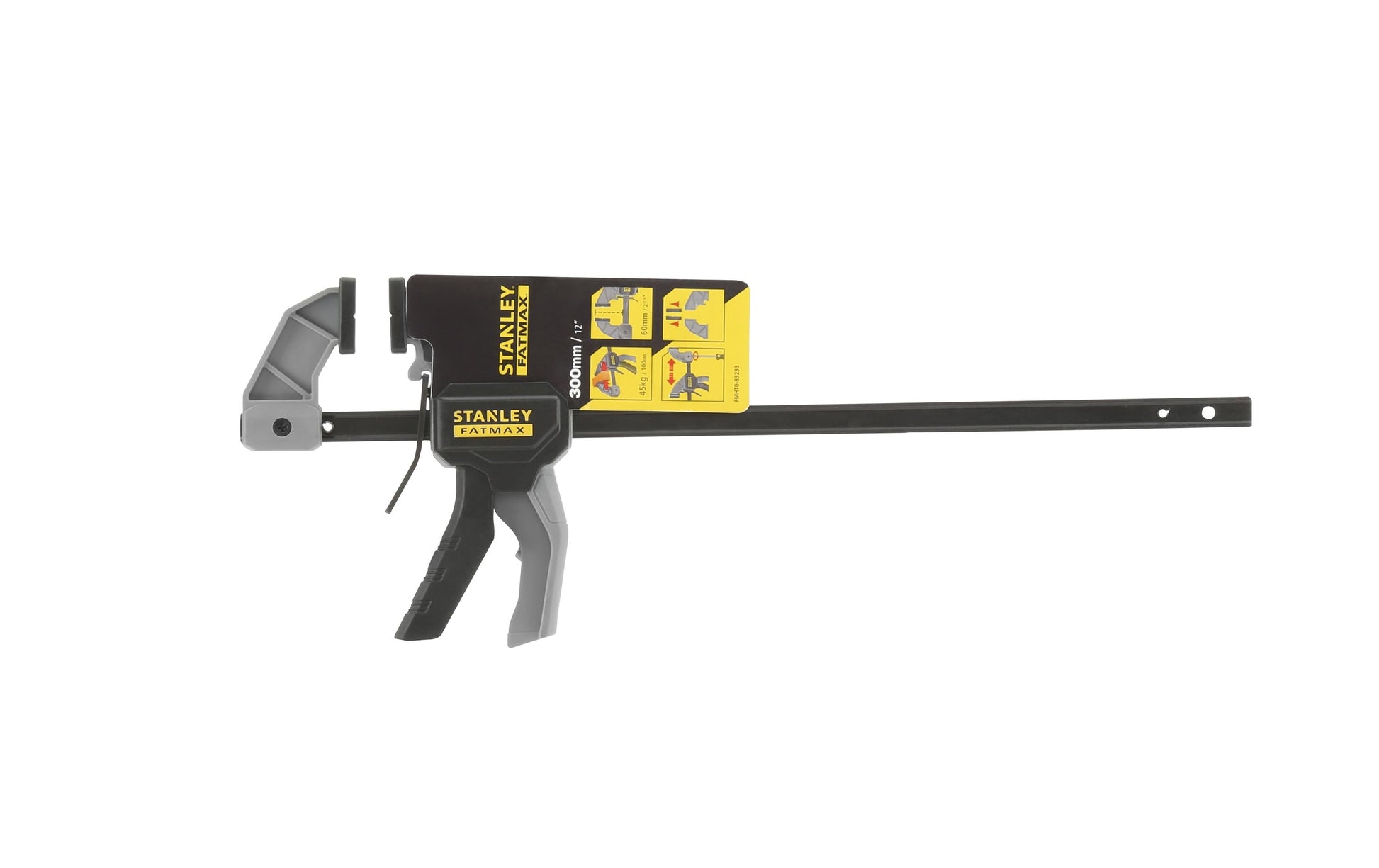 Stanley FATMAX Einhandzwinge Medium – Spannweite 300 mm, Schliesskraft 90 kg