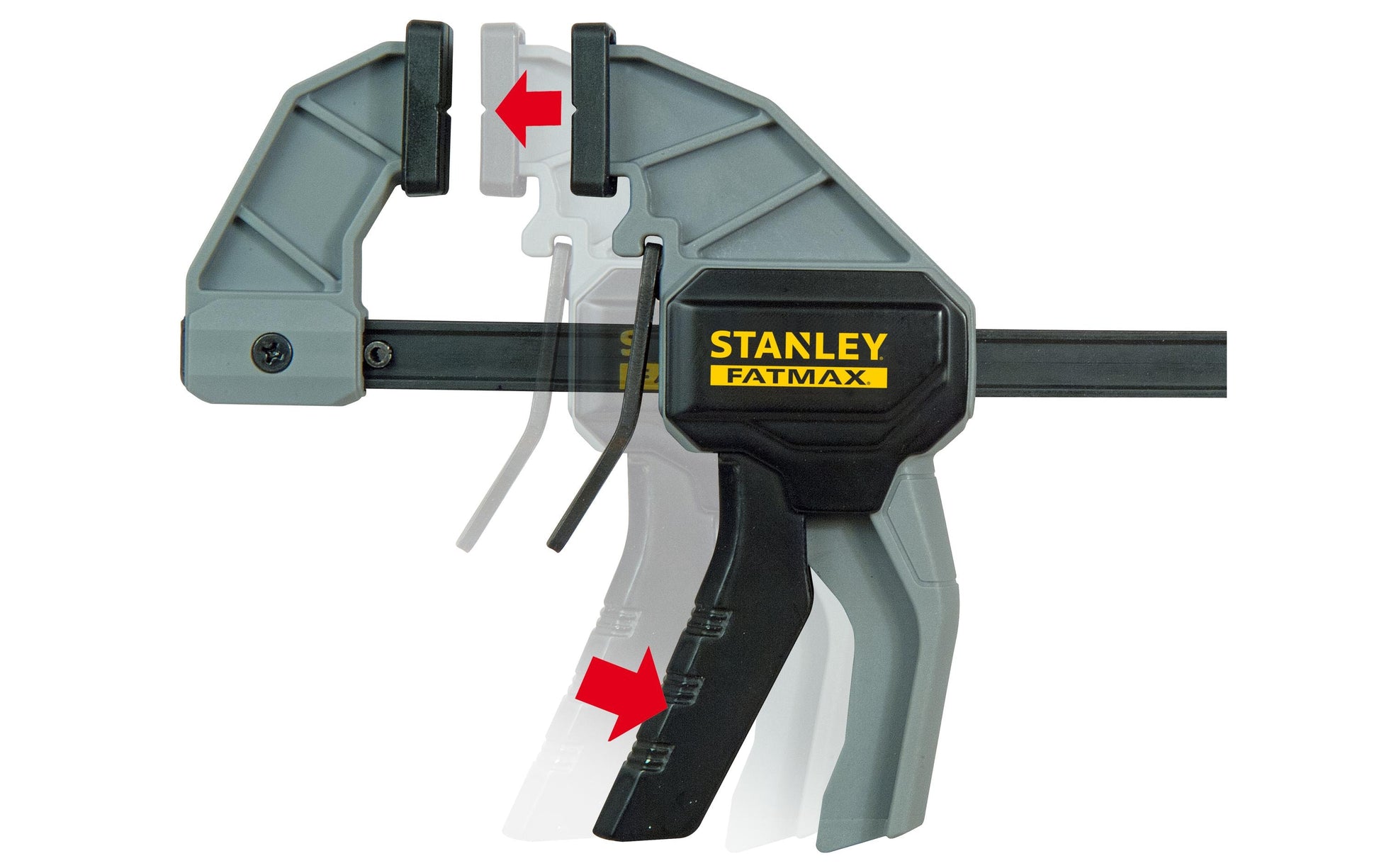 Stanley FATMAX Einhandzwinge – Spannweite 150 mm, Schliesskraft 45 kg
