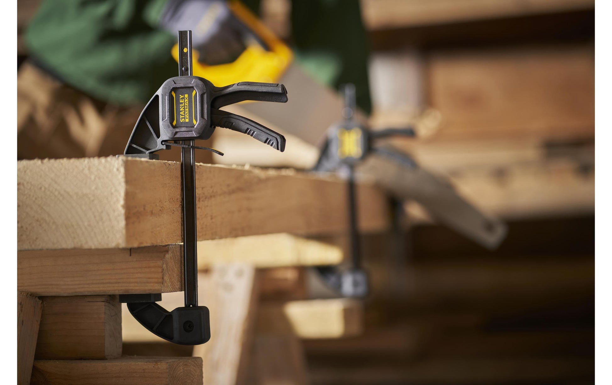 Stanley FATMAX Einhandzwinge – Spannweite 150 mm, Schliesskraft 45 kg