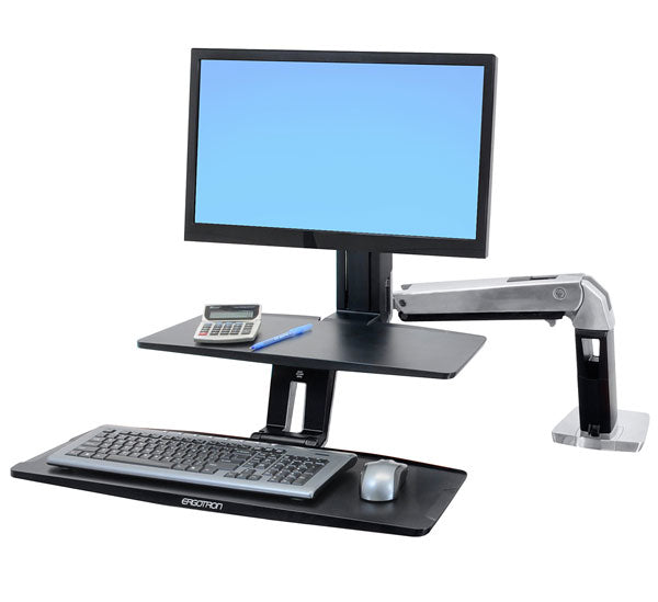 Ergotron WorkFit A Down HD – Tischhalterung, bis 27", 11 kg, höhenverstellbar, neigen/schwenken, drehen