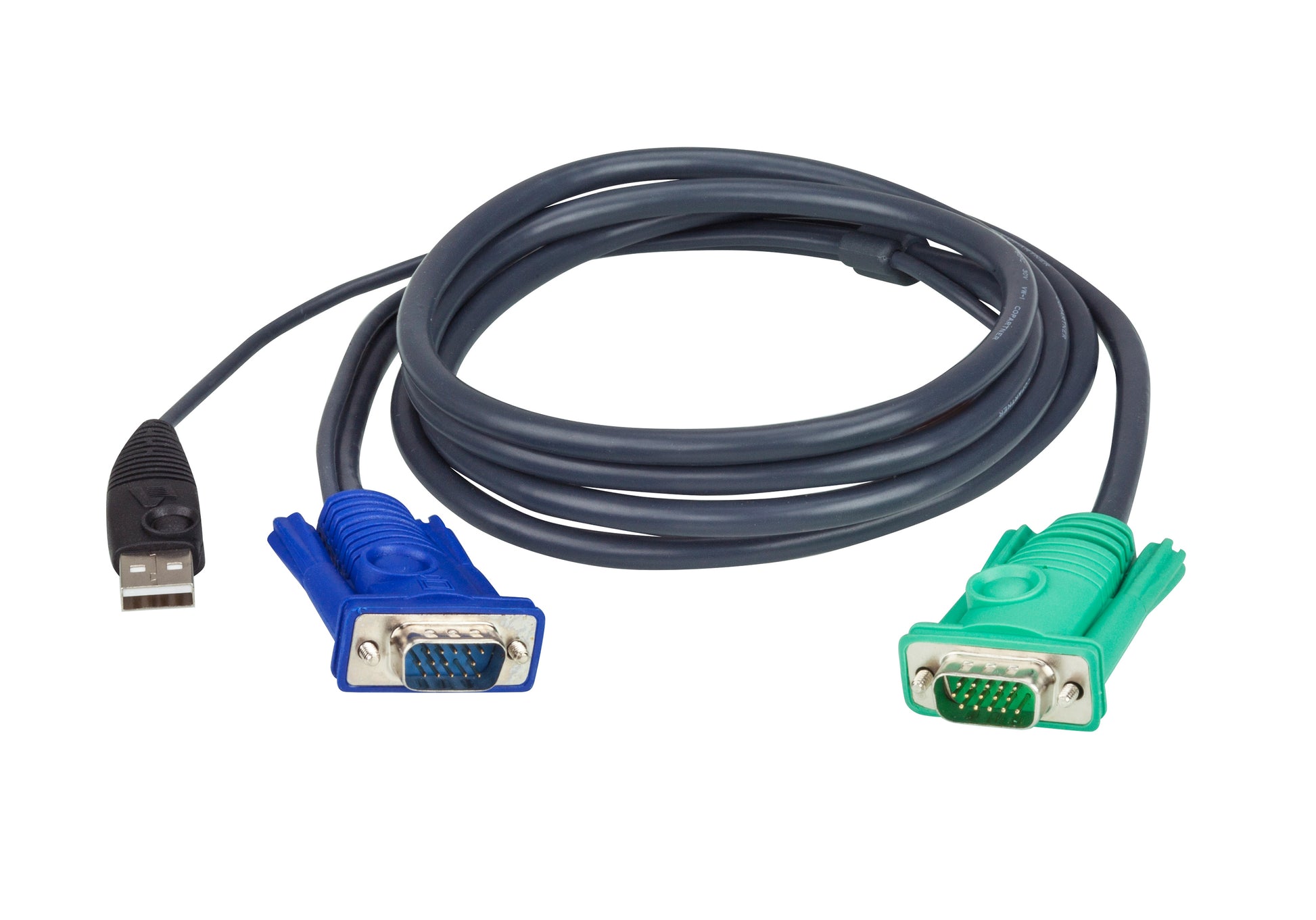 ATEN KVM-Kabel USB-A und VGA (HD-15) auf SPHD-15 – 3 m – Schwarz – für CS1708A, CS1716A und mehr