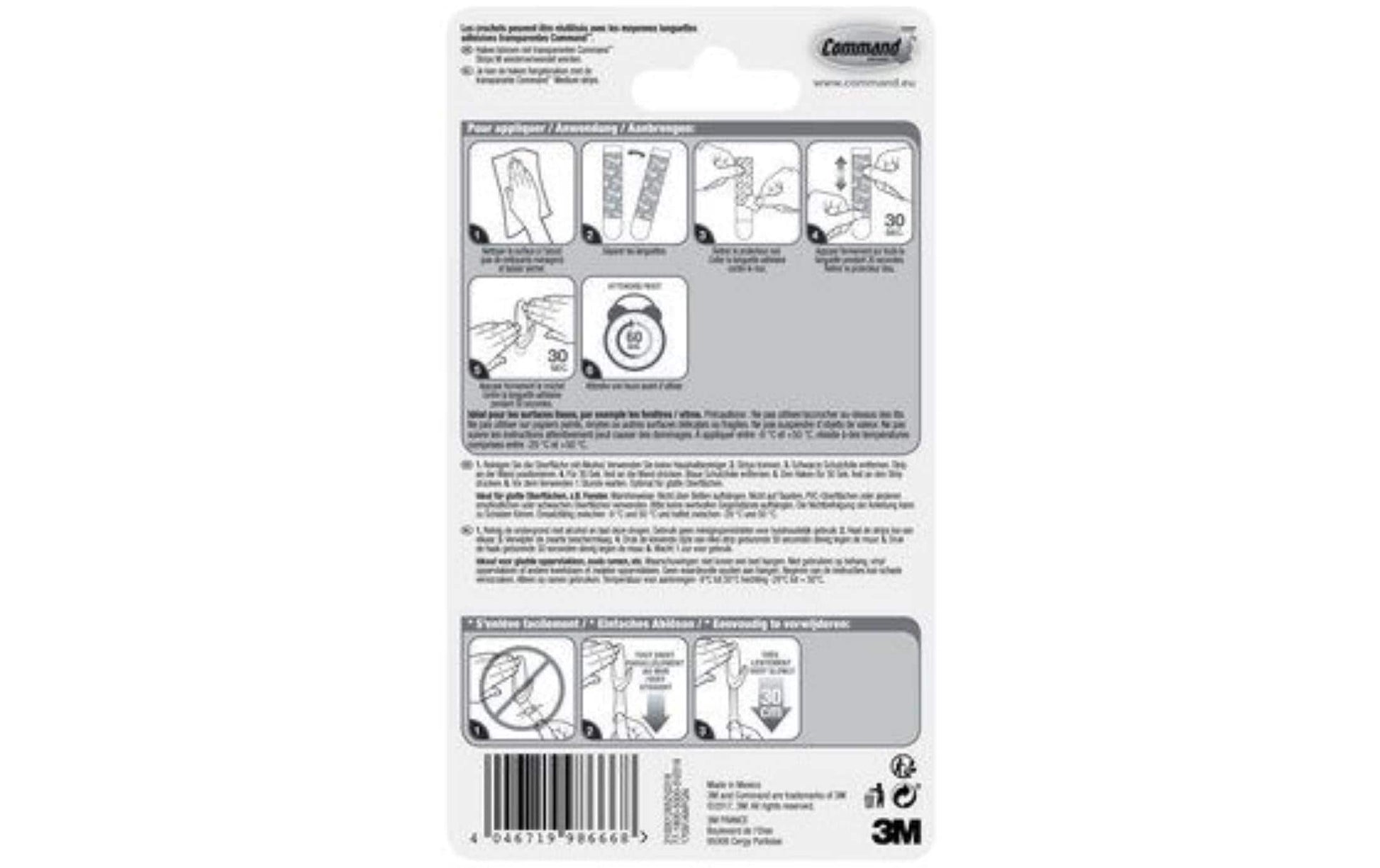 3M Haken – Kunststoff – Transparent – 0,9 kg