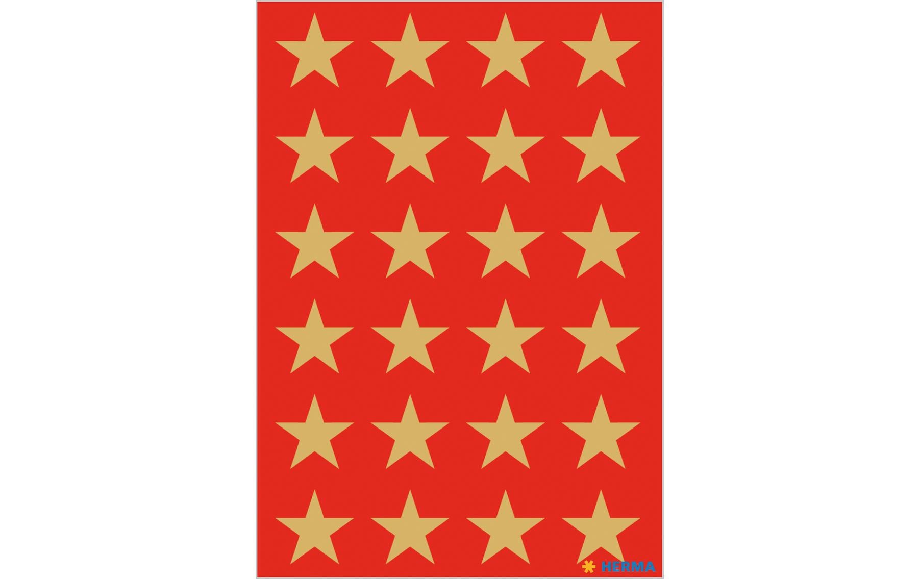 HERMA Geschenketiketten – Sterne – 72 Etiketten – permanent, Papier – Bogen 84 × 120 mm