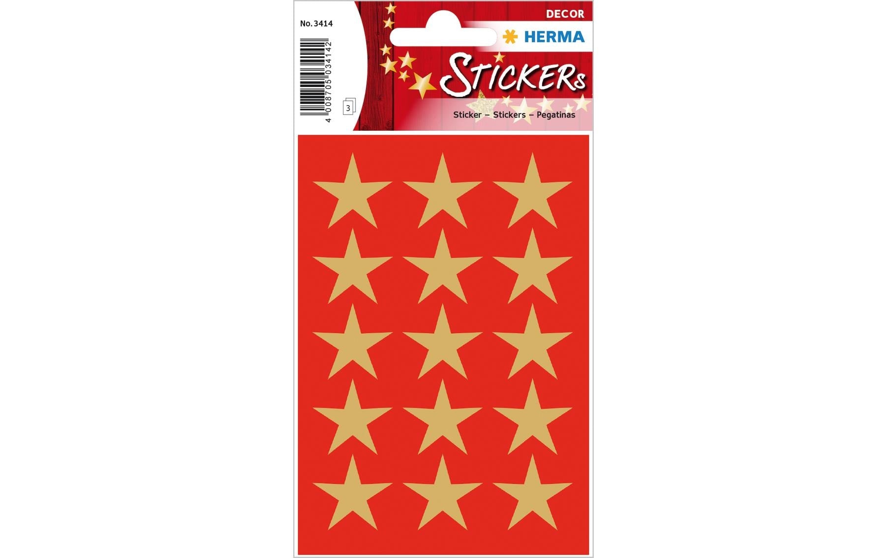 HERMA Geschenketiketten – Sterne – 45 Etiketten – permanent