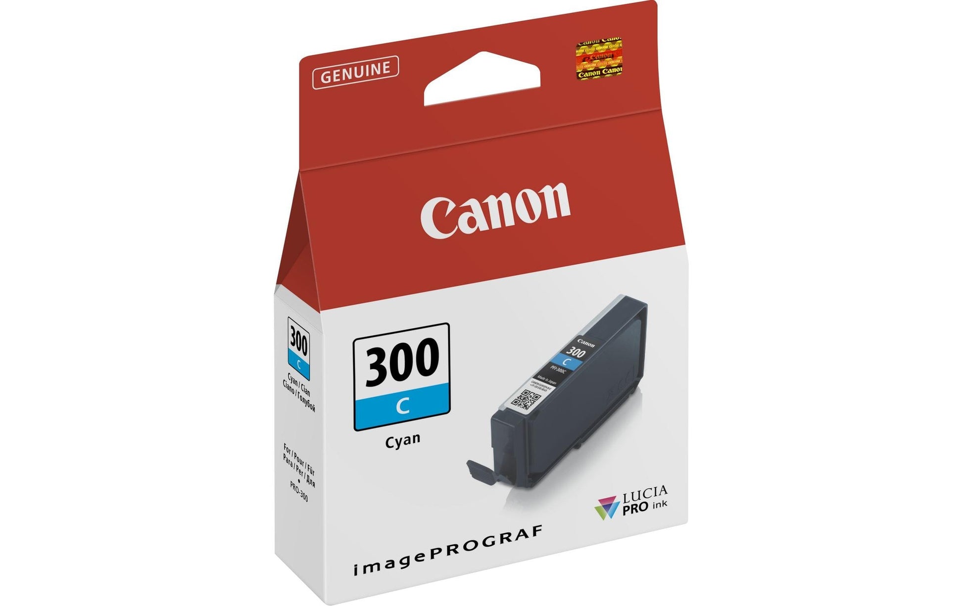 Canon Tintenpatrone PFI-300 C, cyan, 14,4 ml – für imagePROGRAF iPF