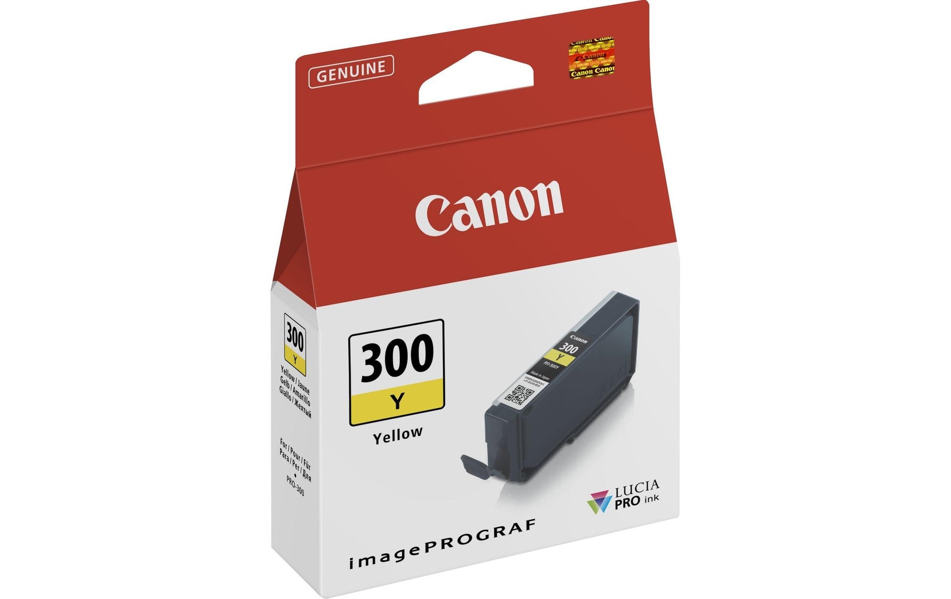 Canon Tintenpatrone PFI-300 Y, gelb, 14,4 ml – für diverse Modelle