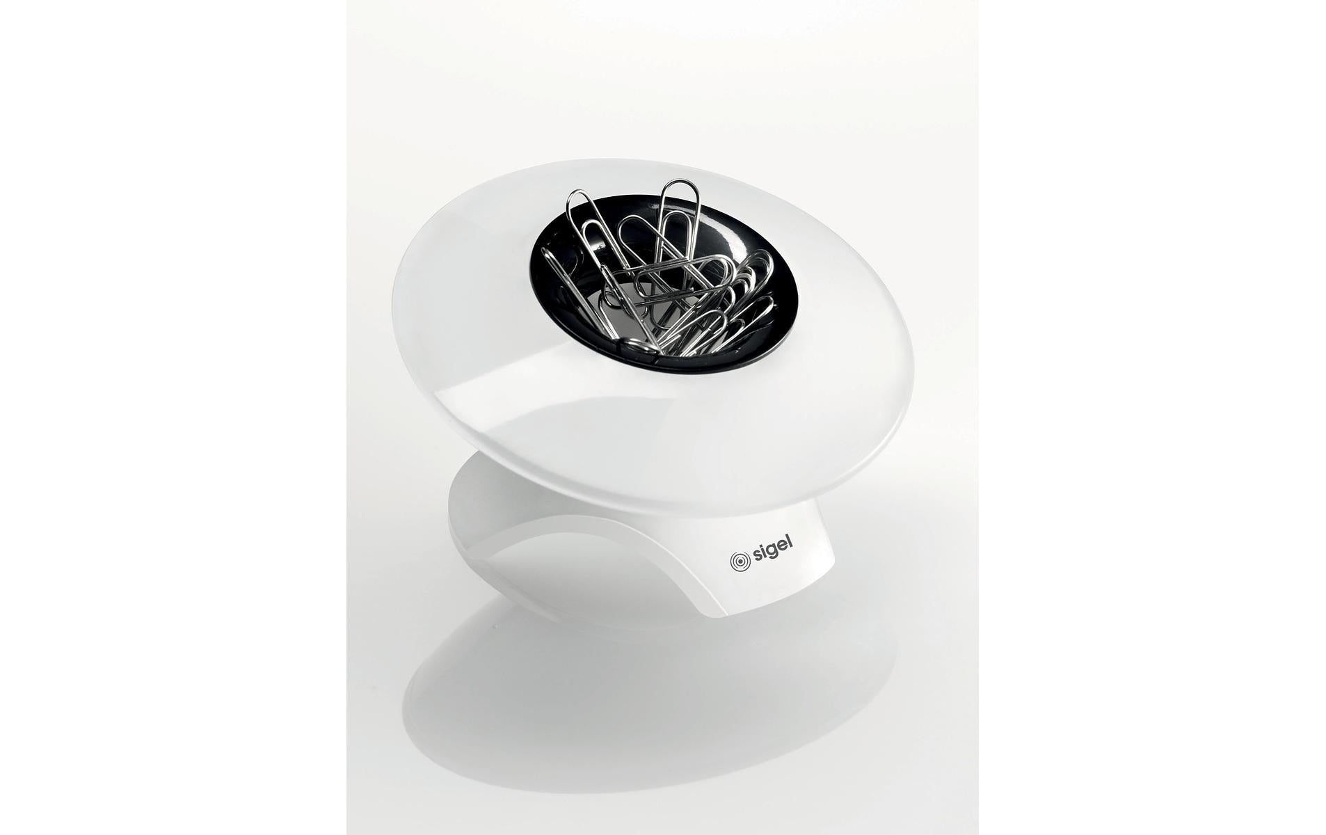 Sigel Klammernspender – Kunststoff, Weiss, 95 × 55 mm