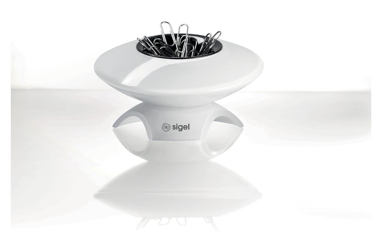 Sigel Klammernspender – Kunststoff, Weiss, 95 × 55 mm