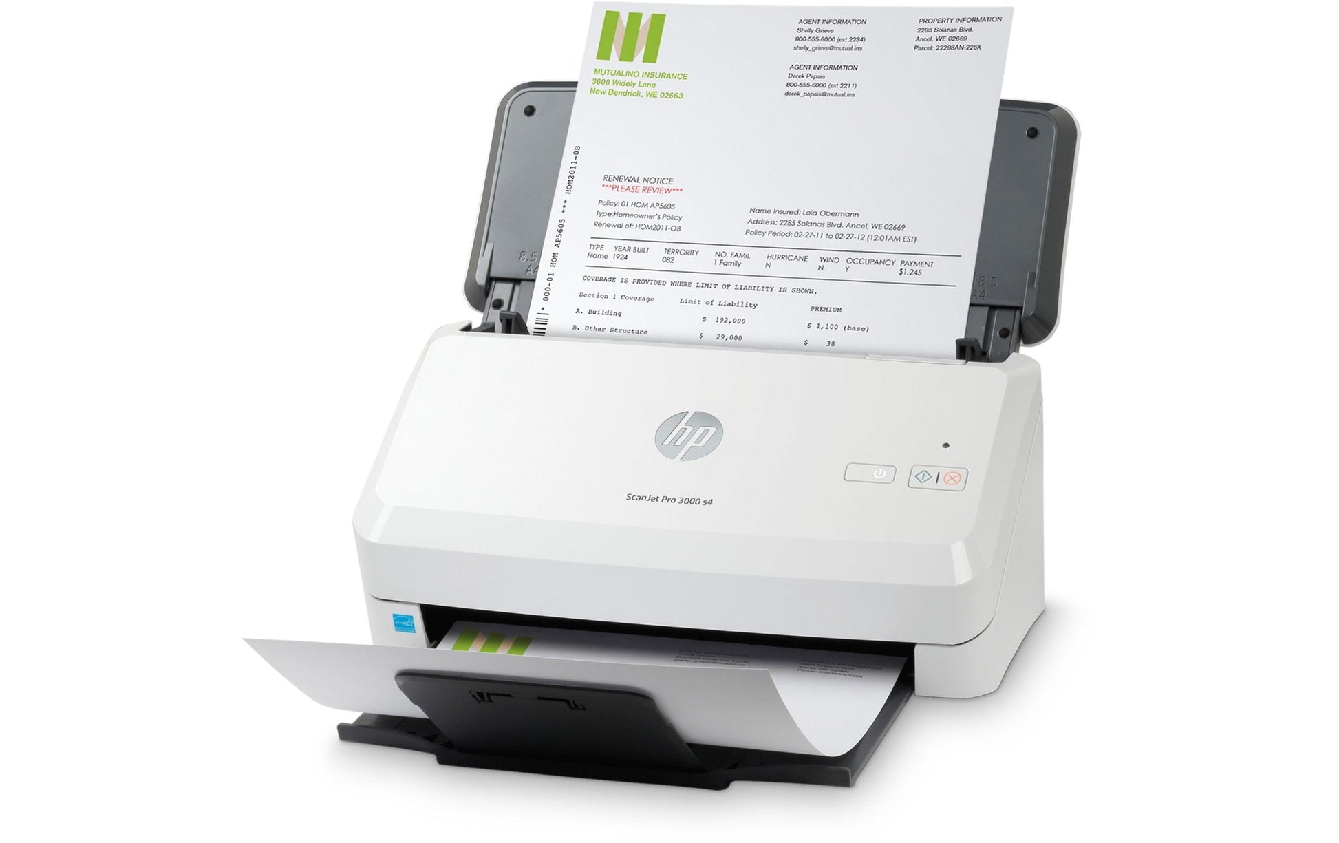 HP ScanJet Pro 3000 s4 – Dokumentenscanner, A4, Duplex, 40 ppm, 600 dpi, ADF 50 Blatt, USB